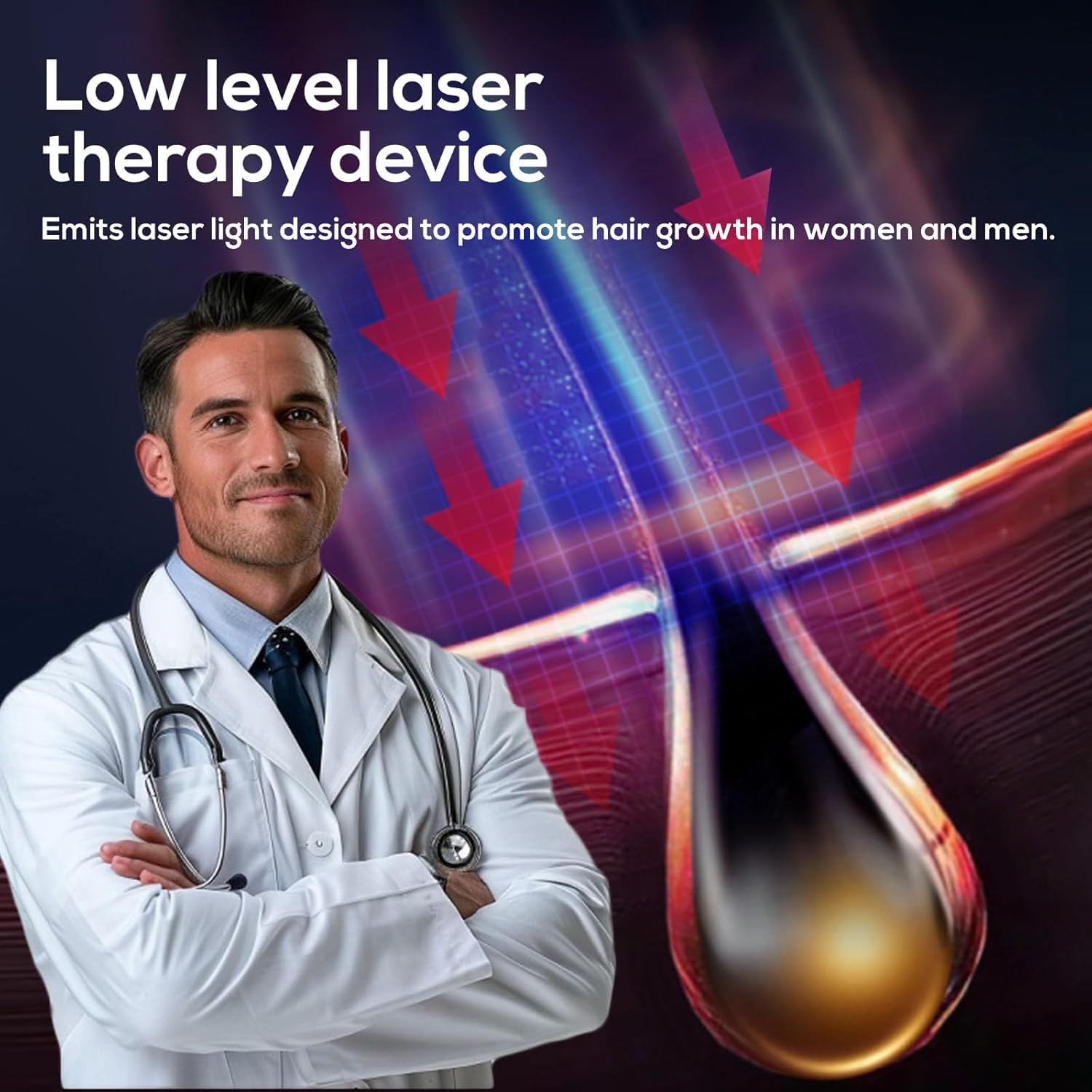 Vavis Lasercomb-001 serum-dispensing feature enables scalp nourishment during sessions.