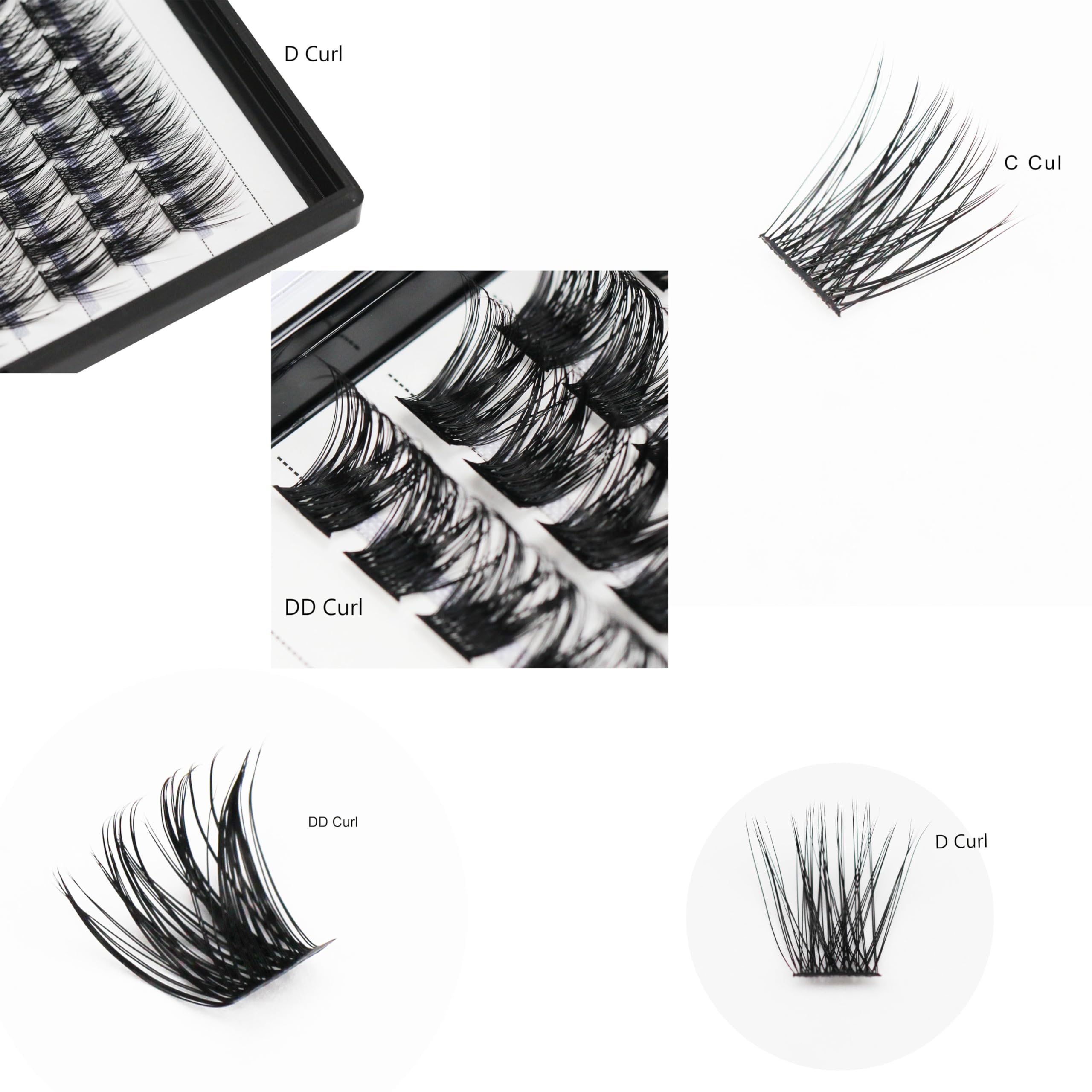 Vayator Lashes single DD curl 12mm for medium-length volume