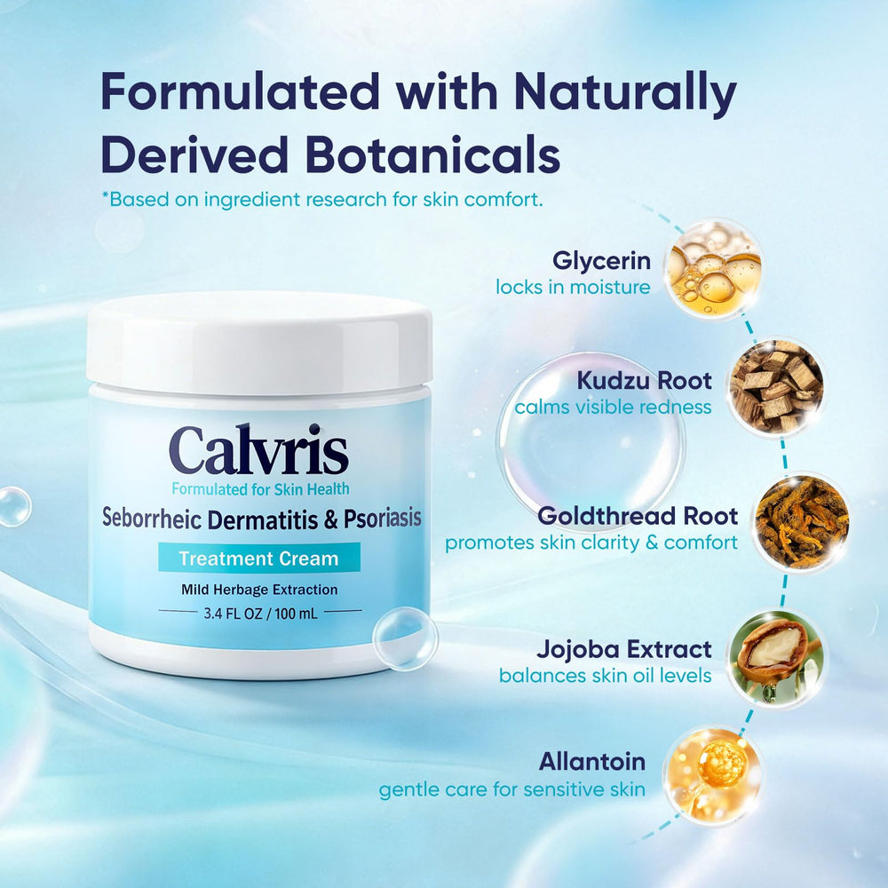 Vbolre Calvris Balm daily care routine for scalp and beard.