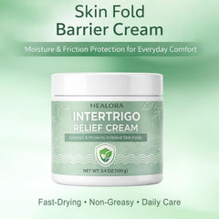 Vbolre Skin Fold Barrier Cream application demonstrates quick-drying, non-greasy formula.