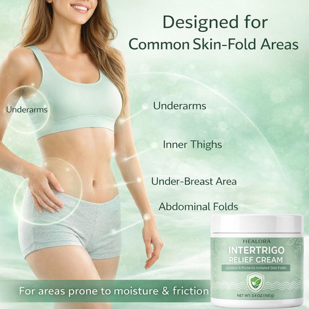 Vbolre Skin Fold Barrier Cream texture close-up highlights breathable moisture barrier.