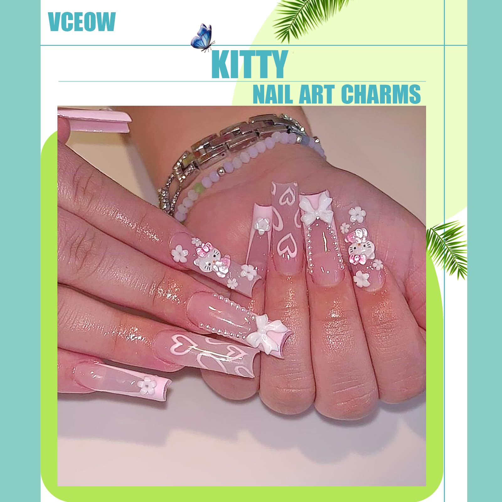 VCEOW 12 styles kit lets you mix and match cute cat motifs on tips