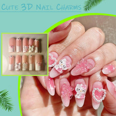 VCEOW slightly curved back charms lie flat for easier application on nails