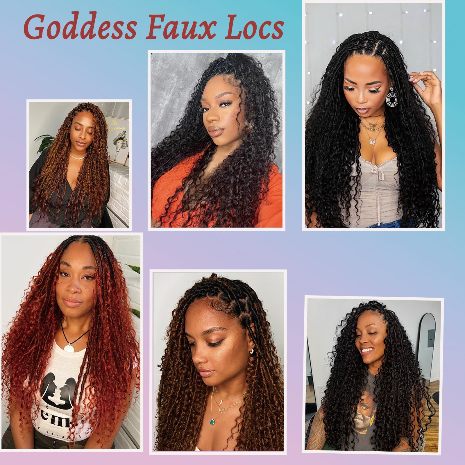 VCRPWLAO boho goddess locs ideal for weddings, concerts, daily wear.