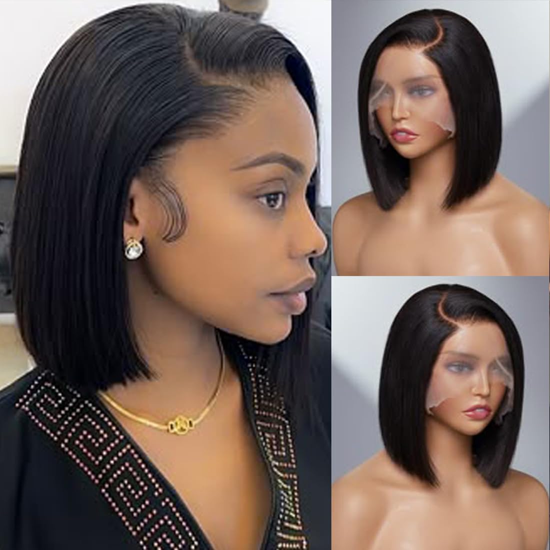 VCVVCV 10-inch straight bob ideal for daily wear.