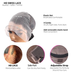 VCVVCV pre-plucked hairline lace-front wig blends with skin for a natural look.