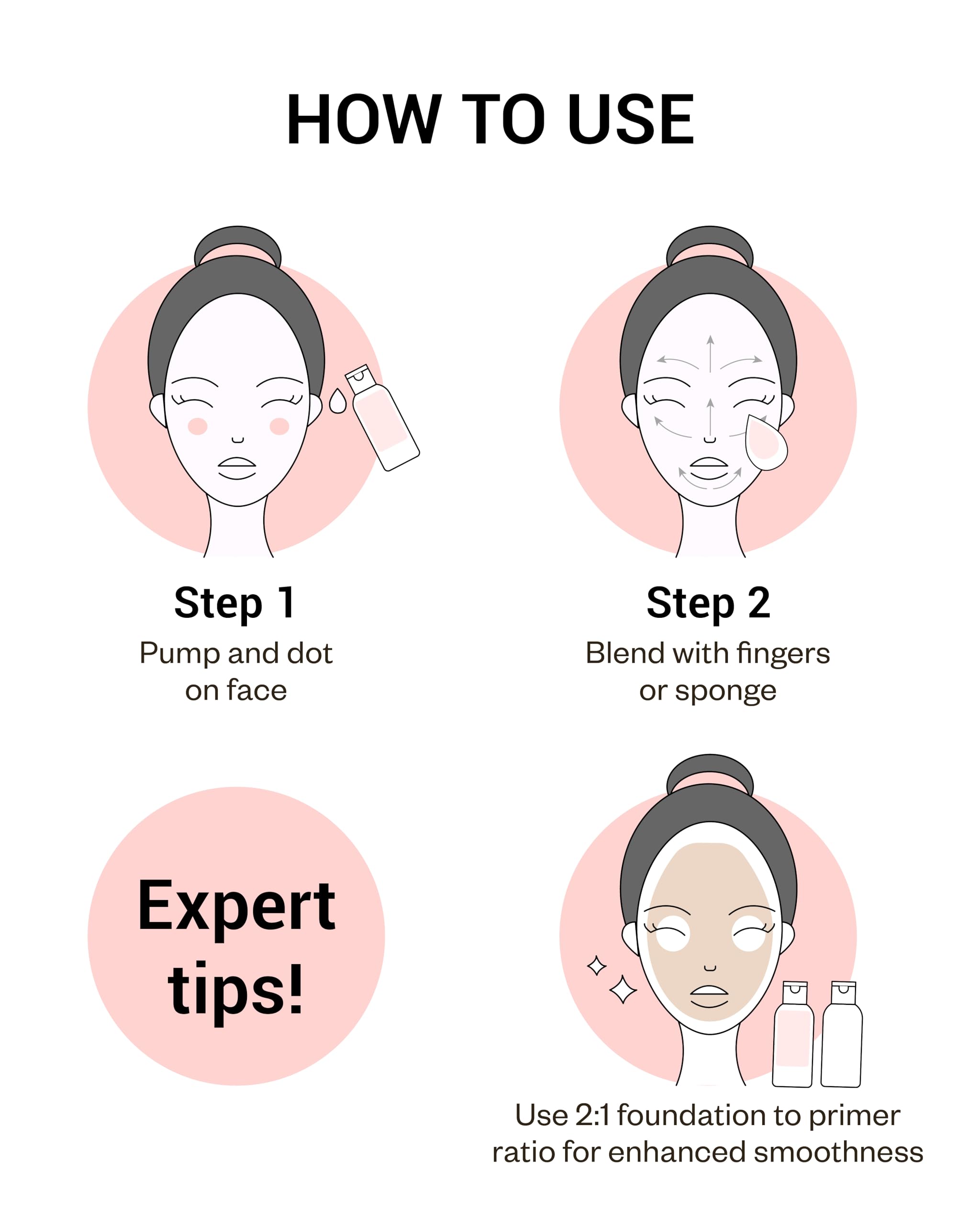 VDL Velvet Blur Primer application demo for smooth skin