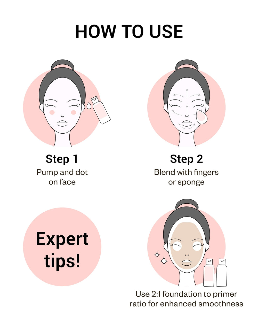 VDL Velvet Blur Primer application demo for smooth skin