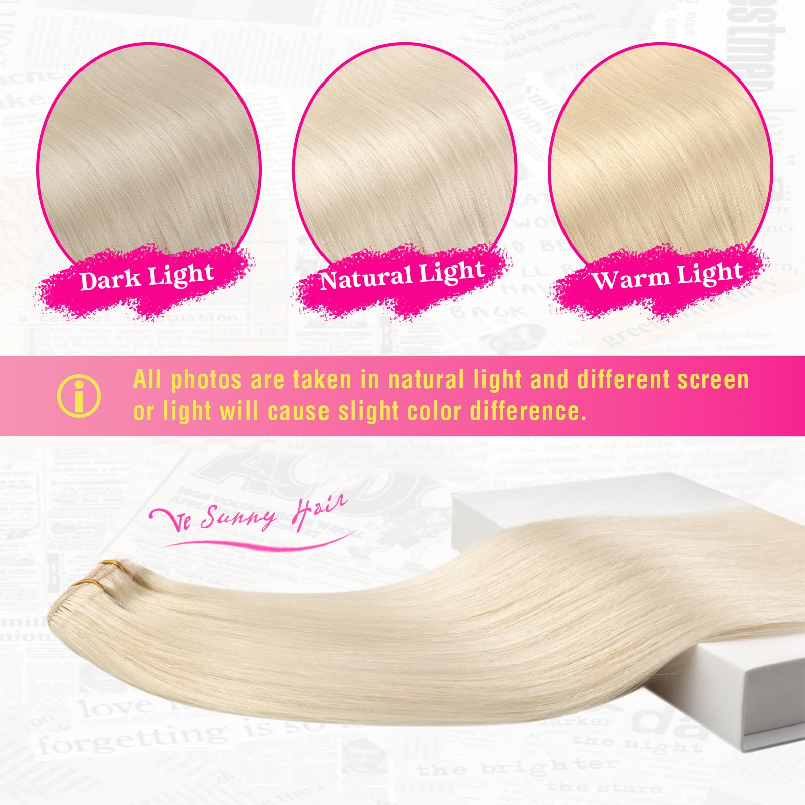 Ve Sunny clip-in application in minutes with gentle, secure clips.