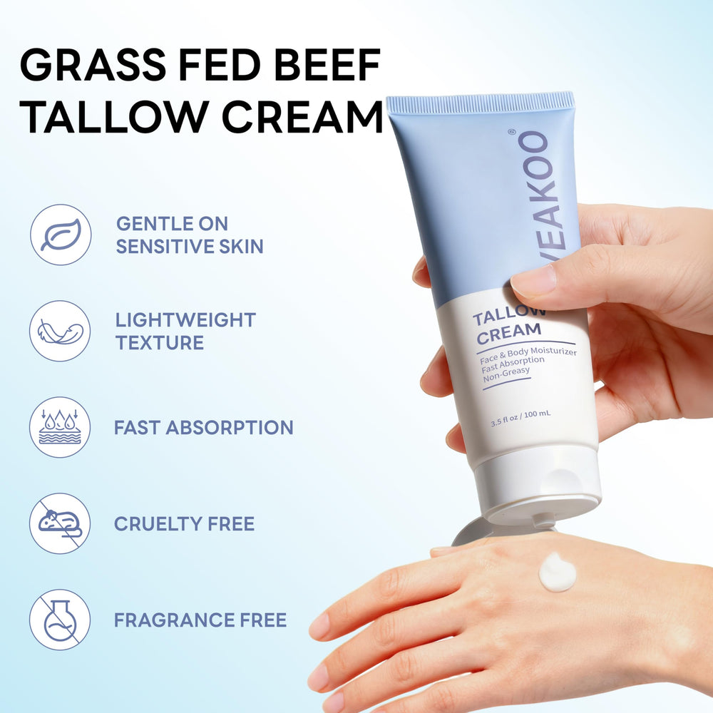 Veakoo honey-infused tallow jar demonstrating nourishing care.