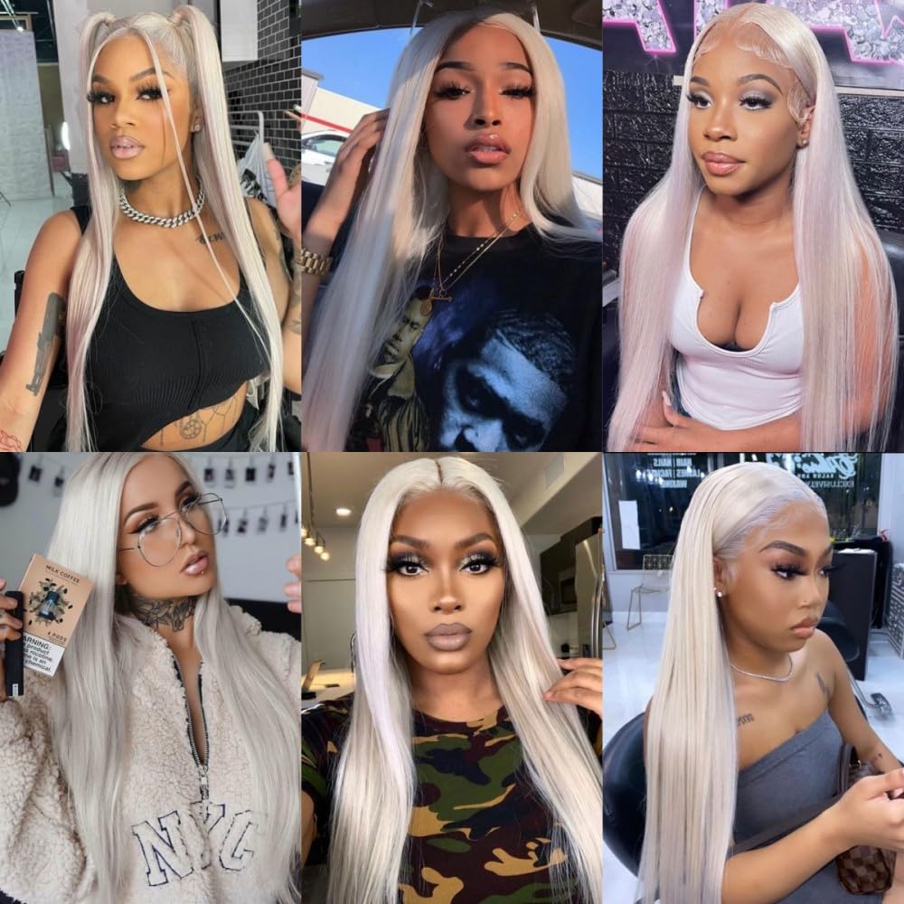 Veally platinum-blonde wig adjustable band ensures secure comfortable wear