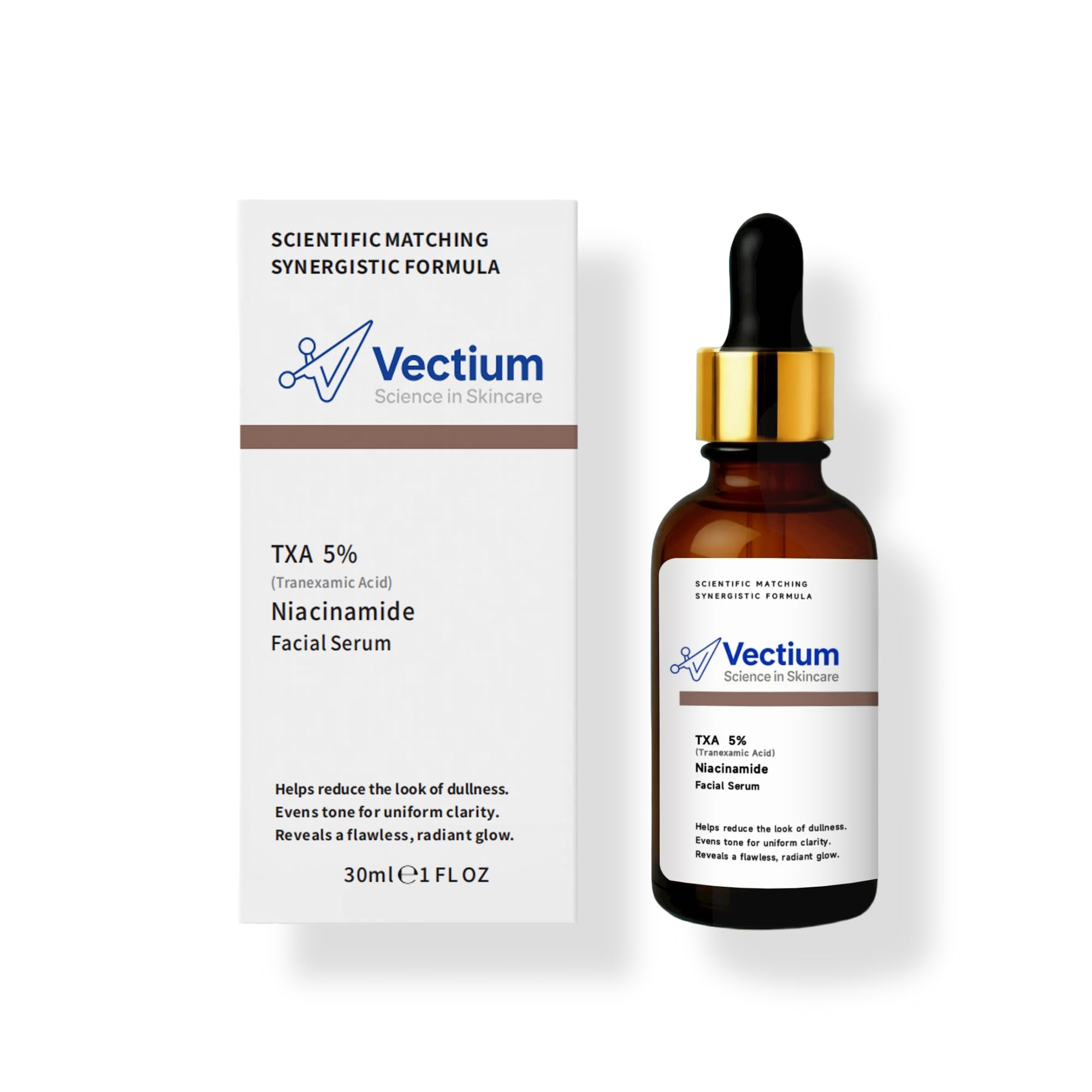 Vectium acetyl glucosamine helps smooth texture for an even look.