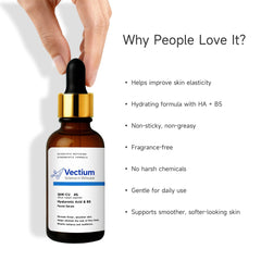 Vectium Blue Copper Serum routine setup demonstrates easy layering with moisturizer.