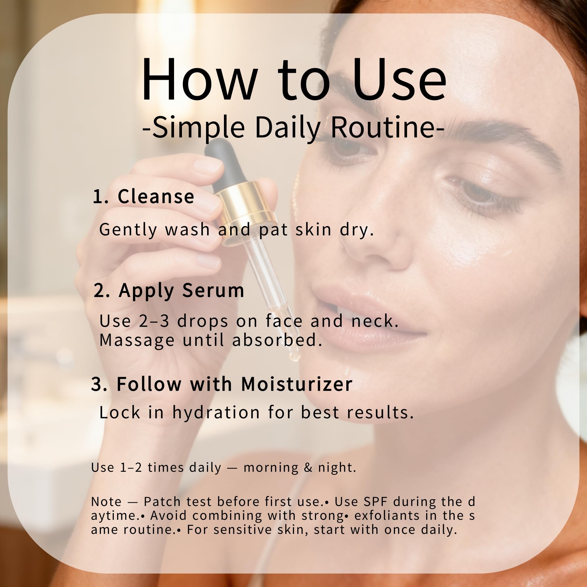 Vectium radiant skin finish after use hints at refreshed glow.