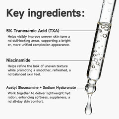 Vectium tranexamic serum pump demonstrates easy, mess-free daily application.
