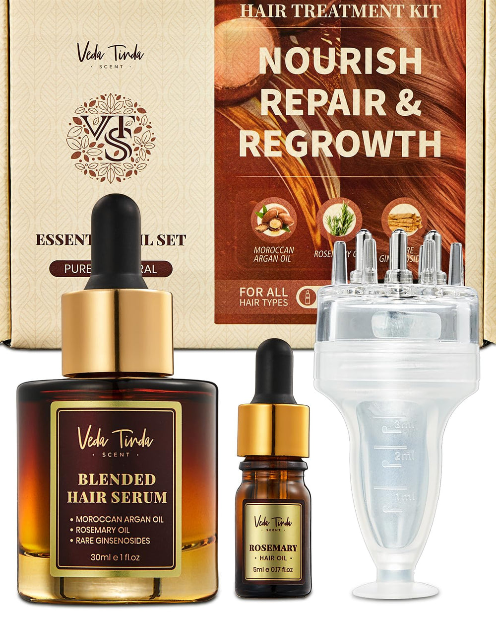 VEDA TINDA SCENT gift-ready hair care set for special occasions.