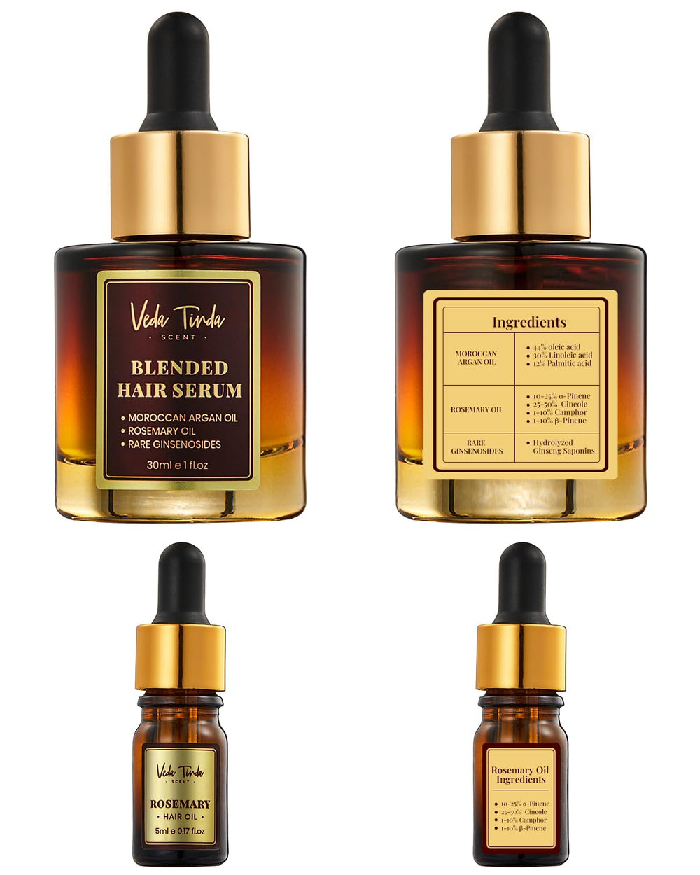VEDA TINDA SCENT non-greasy texture on scalp after application.