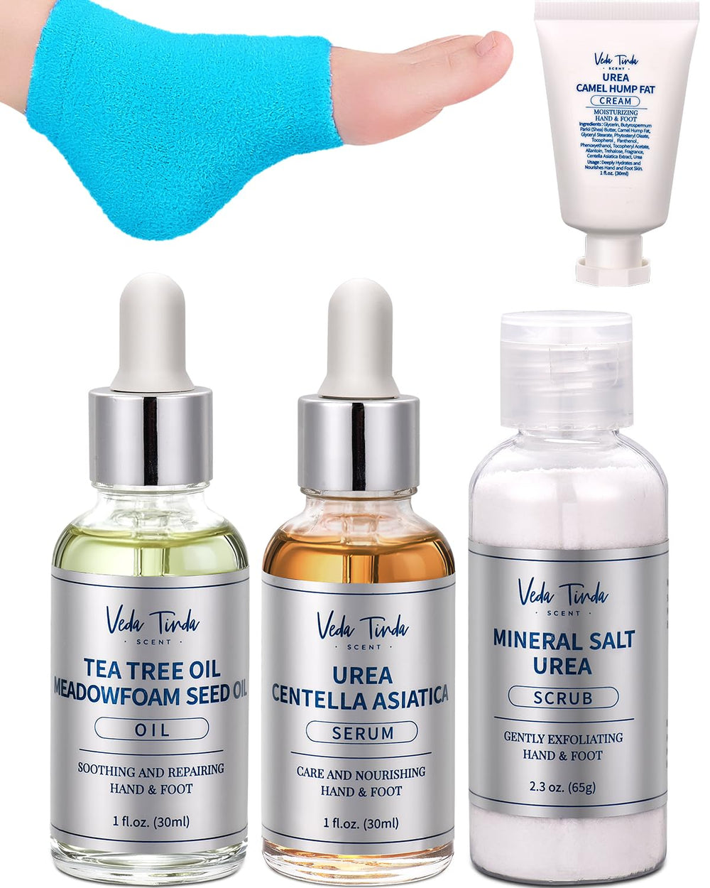 VTS Tea Tree Oil bottle for refreshing at-home skincare.