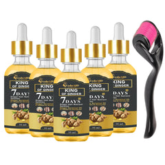 VedoAID Ginger Oil bottle for natural hair growth and scalp nourishment.
