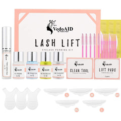 VedoAID lash lift kit front view for at-home salon-quality results.