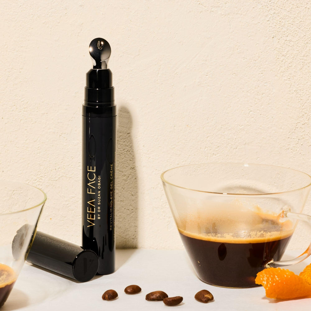 Veea Face being applied under the eyes for smoother look.