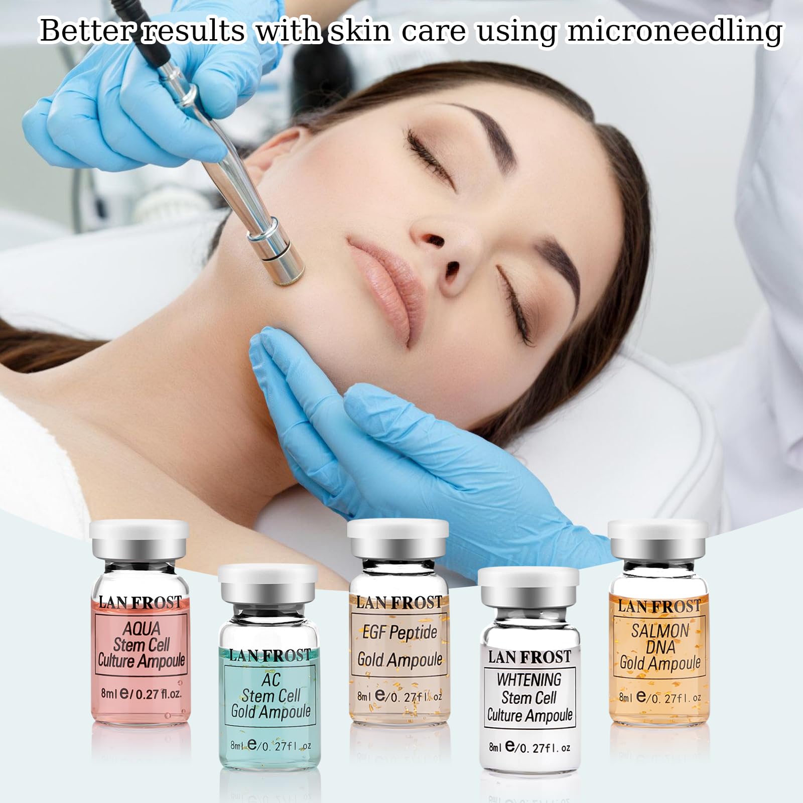 Aqua Stem Cell Culture ampoule with botanical extracts for moisture.
