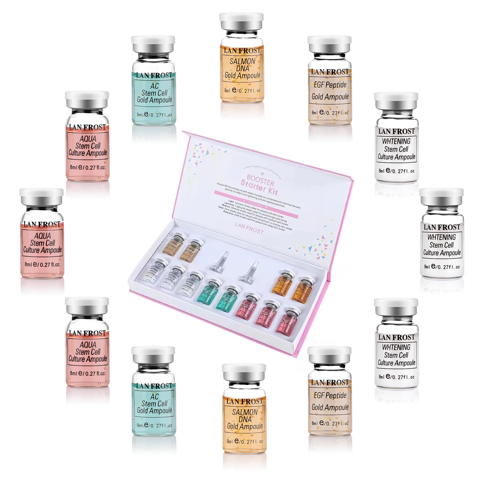 The Veerlogix BB Facial Glow starter kit ampoule bottle supports hydration and radiance.