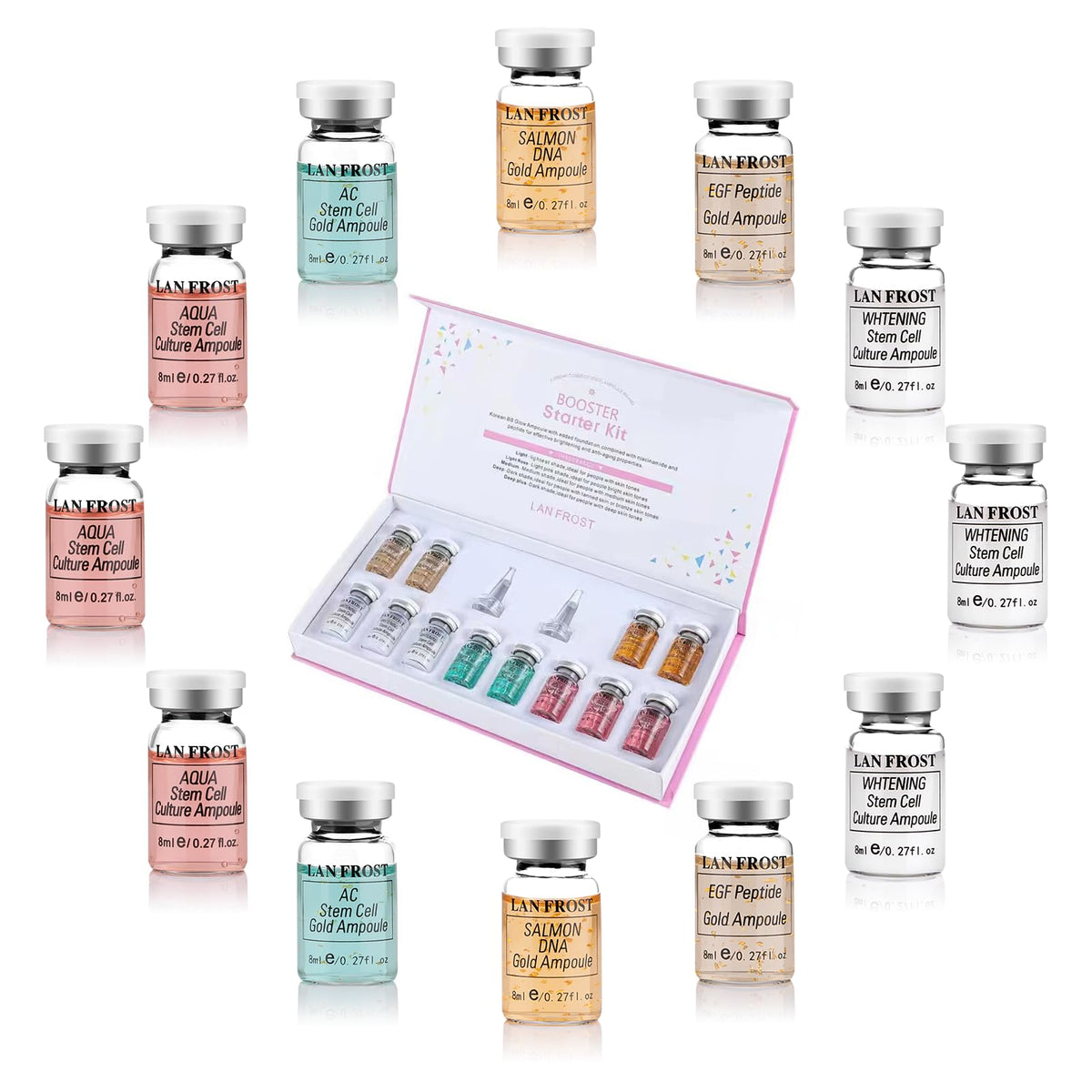 The Veerlogix BB Facial Glow starter kit ampoule bottle supports hydration and radiance.