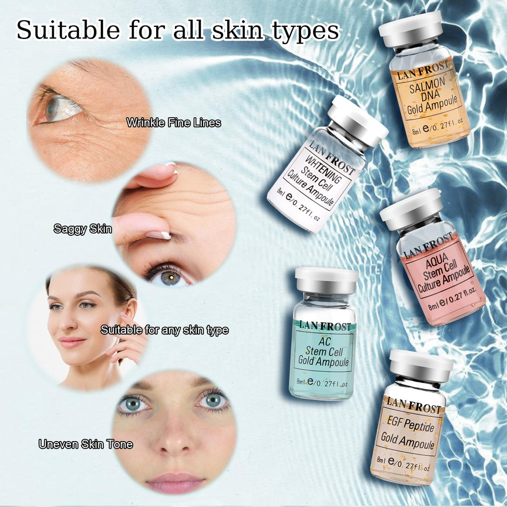 EGF Peptide Gold ampoule vial supports elasticity and renewal.