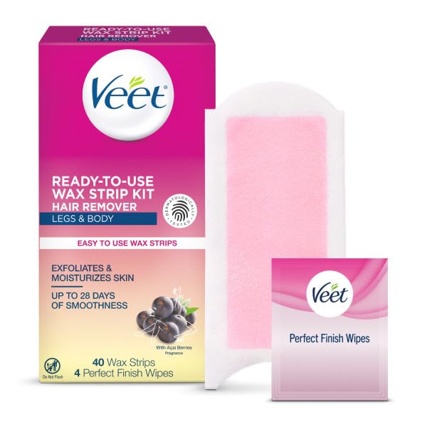 Veet results on leg skin achieving smooth feel after use.