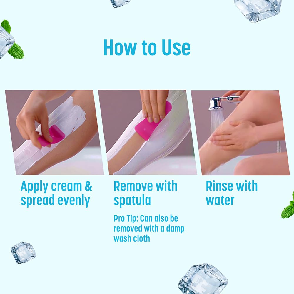 Veet 50 g normal skin application example shows easy spread across legs.