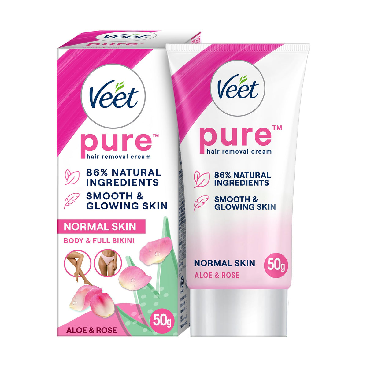 Veet Hair Removal Cream 50 g tube for normal skin, easy at home grooming.