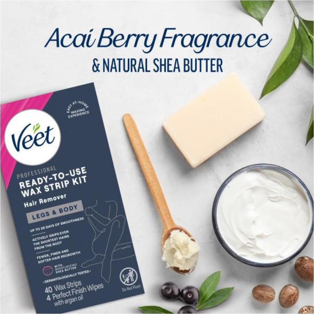Veet with shea butter and acai fragrance for sensitive skin.