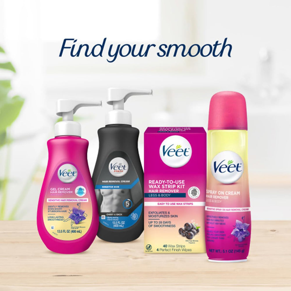 Silky, moisturized skin after use with Veet Gel Remover Cream.