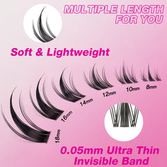 VEYESBEAUTY Thin-band false lashes for comfortable wear.