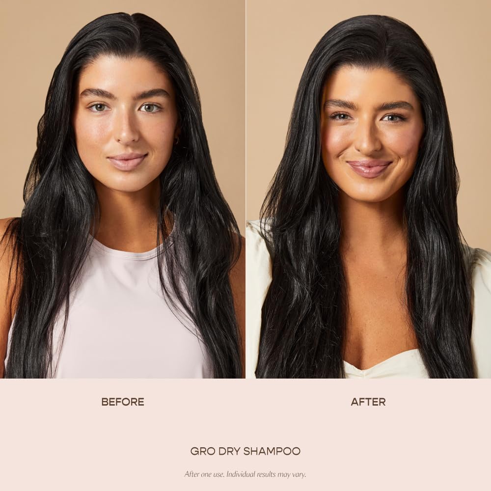 VEGAMOUR GRO Dry Shampoo application shows quick, even distribution.