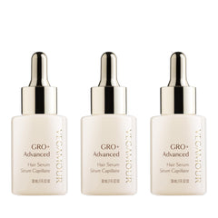 VEGAMOUR GRO+ Advanced Serum bottle shows a lightweight formula for scalp hydration.