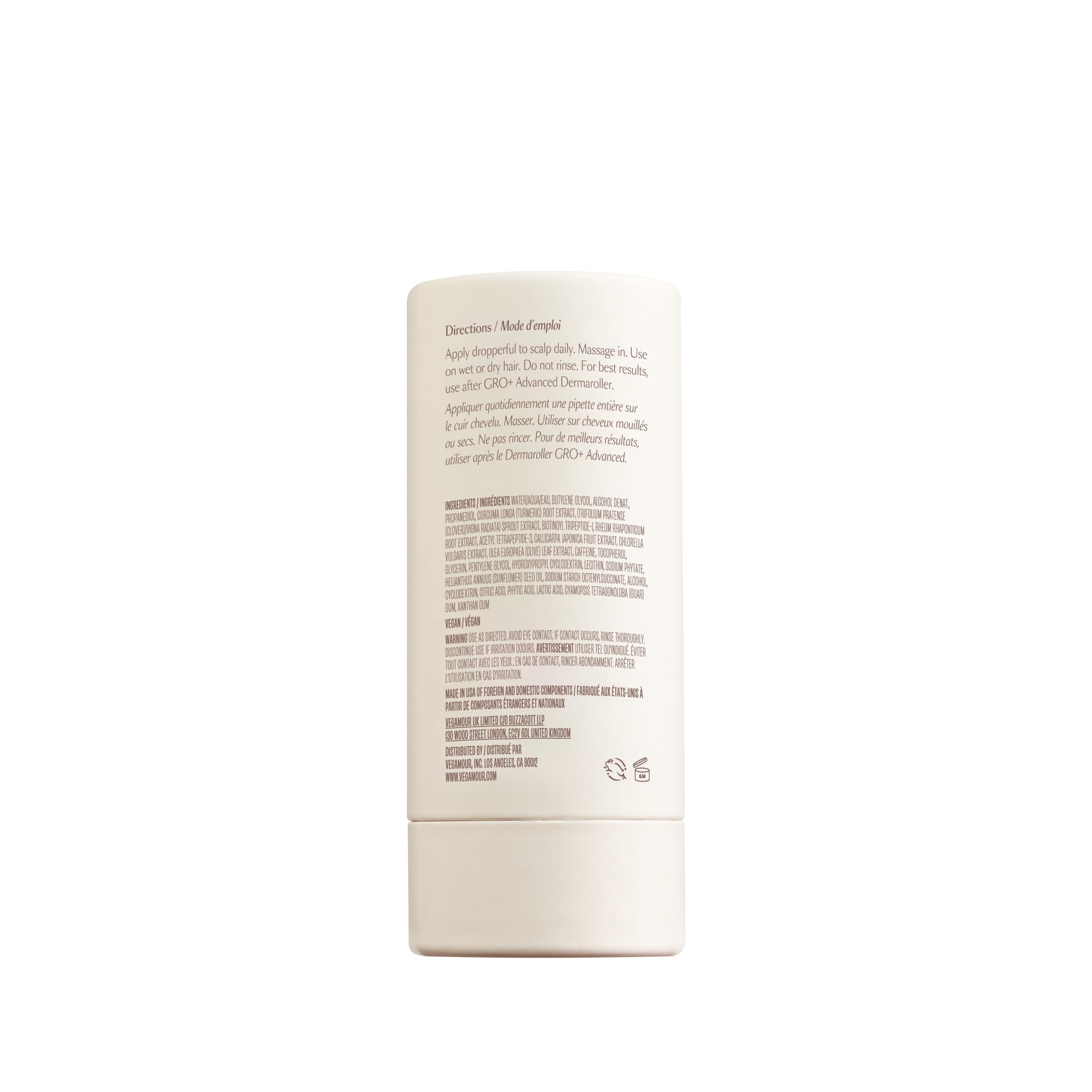 VEGAMOUR GRO+ scalp hydration visuals suggest a refreshed skin barrier.