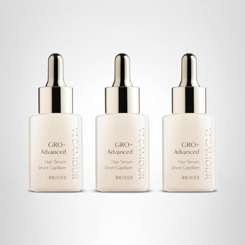 VEGAMOUR GRO+ sleek bottle design showcases modern, weightless serum packaging.