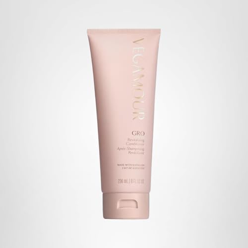 Night-time routine idea with GRO Revitalizing Conditioner for shine and smooth strands