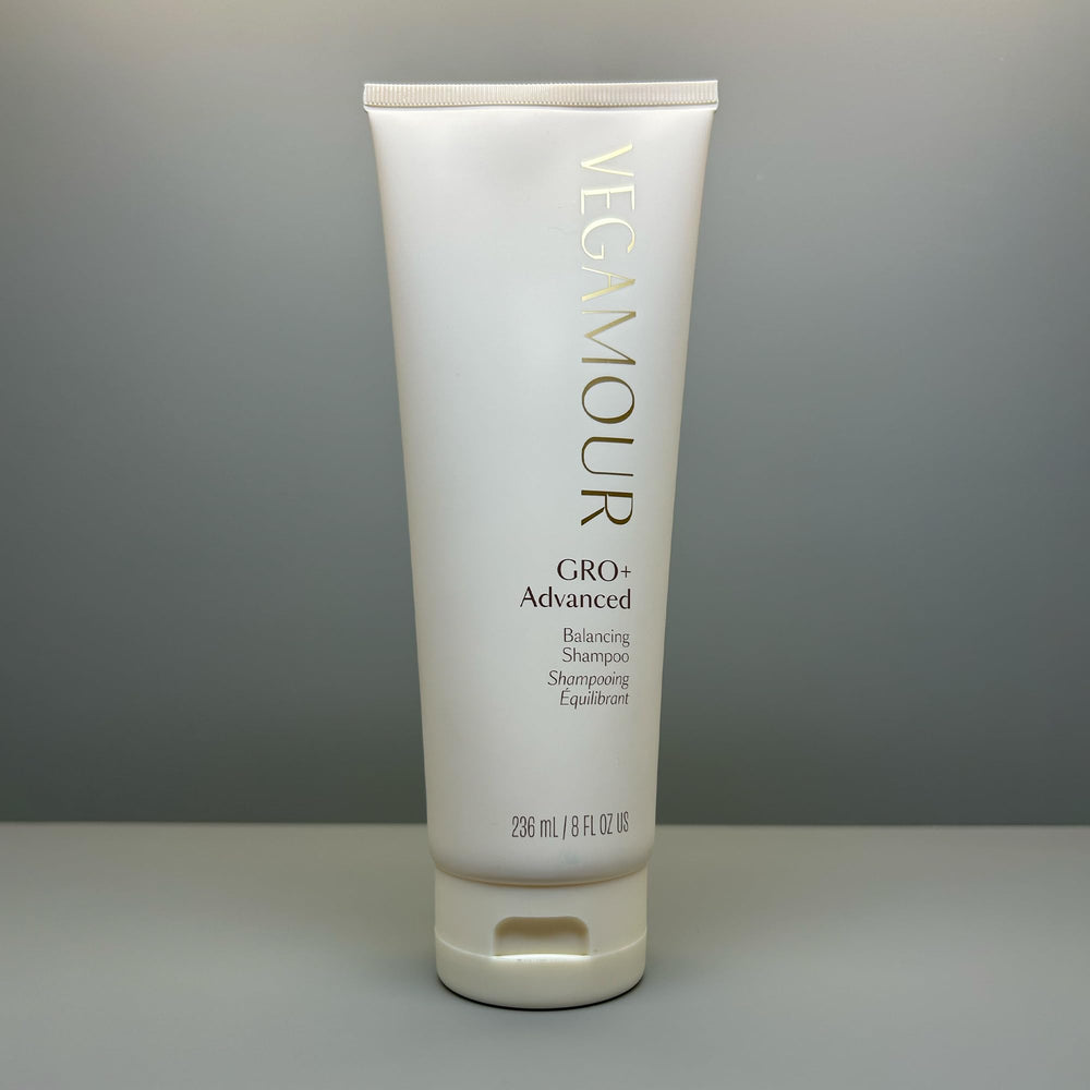 Dermatologist‑backed GRO+ Balance imagery focusing on scalp care benefits.