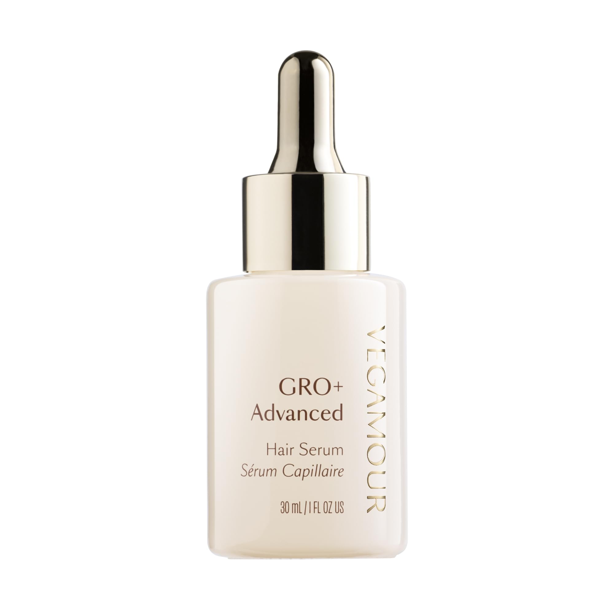VEGAMOUR GRO+ bottle front view for daily scalp serum use