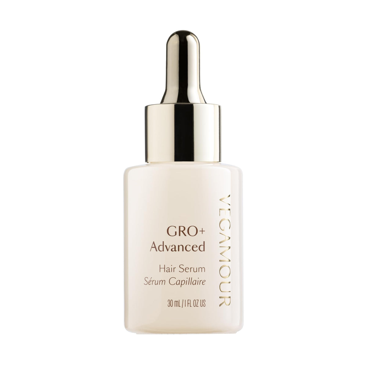 VEGAMOUR GRO+ bottle front view for daily scalp serum use
