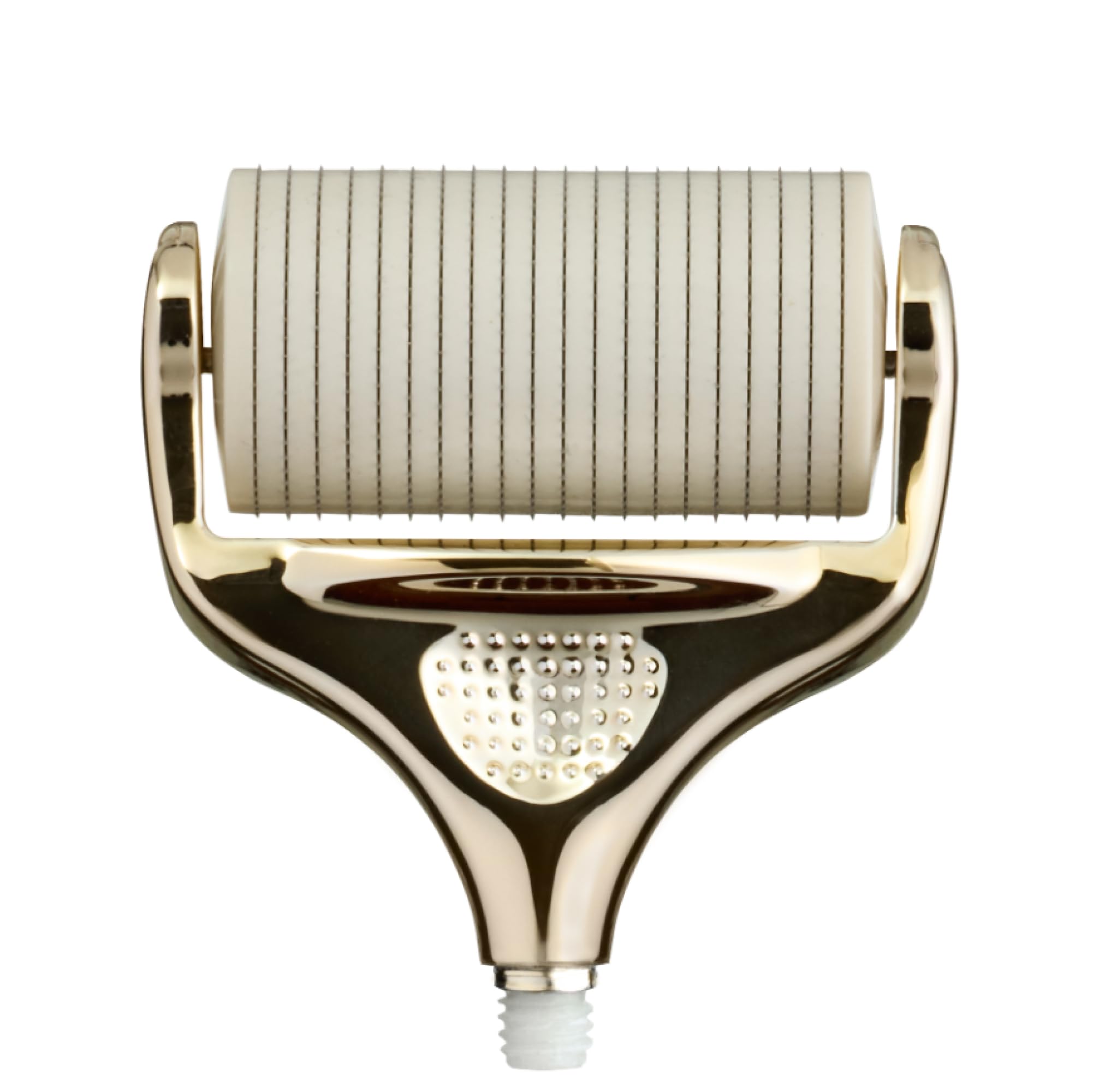 VEGAMOUR GRO+ replacement head closeup with 1,200 needles for gentle scalp exfoliation.
