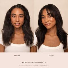 HYDR-8 applied to damp hair reduces frizz and boosts smoothness.