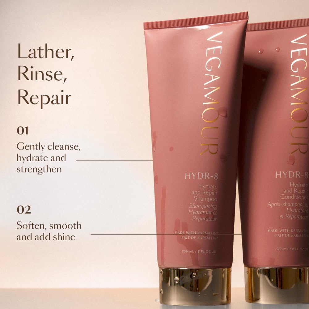 Frizz-free look achieved with HYDR-8 after styling