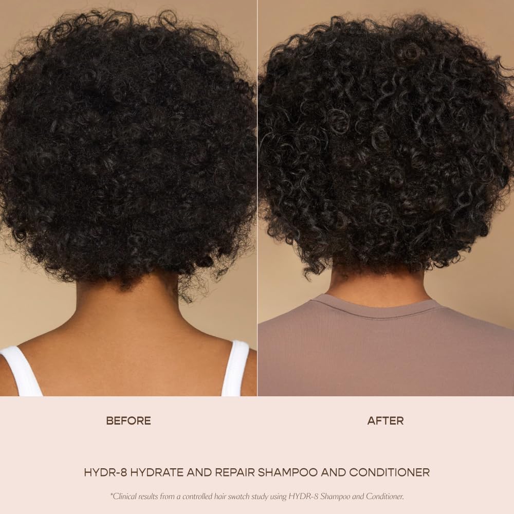 VEGAMOUR HYDR-8 label close-up showing vegan keratin infusion