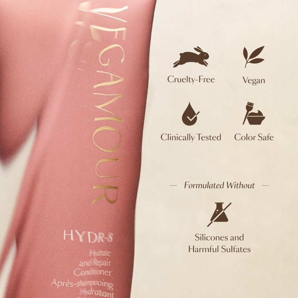 Shiny, hydrated strands after using VEGAMOUR HYDR-8