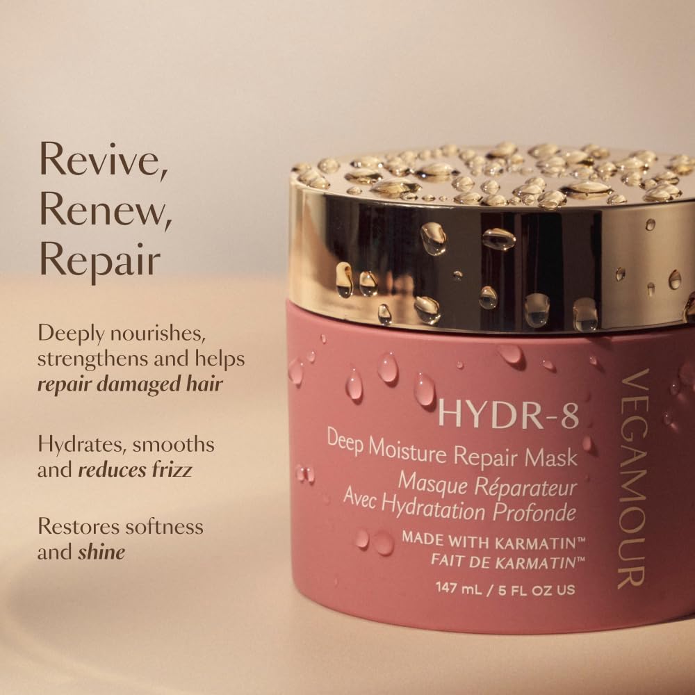 Hair after treatment appears silkier and smoother with HYDR-8