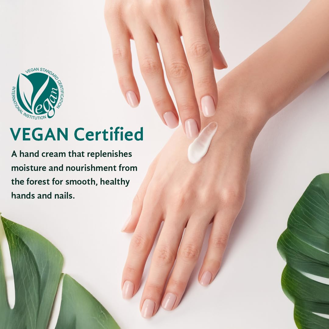 Vegan J Wood Hand Cream with woody amber green scent for a soothing aroma